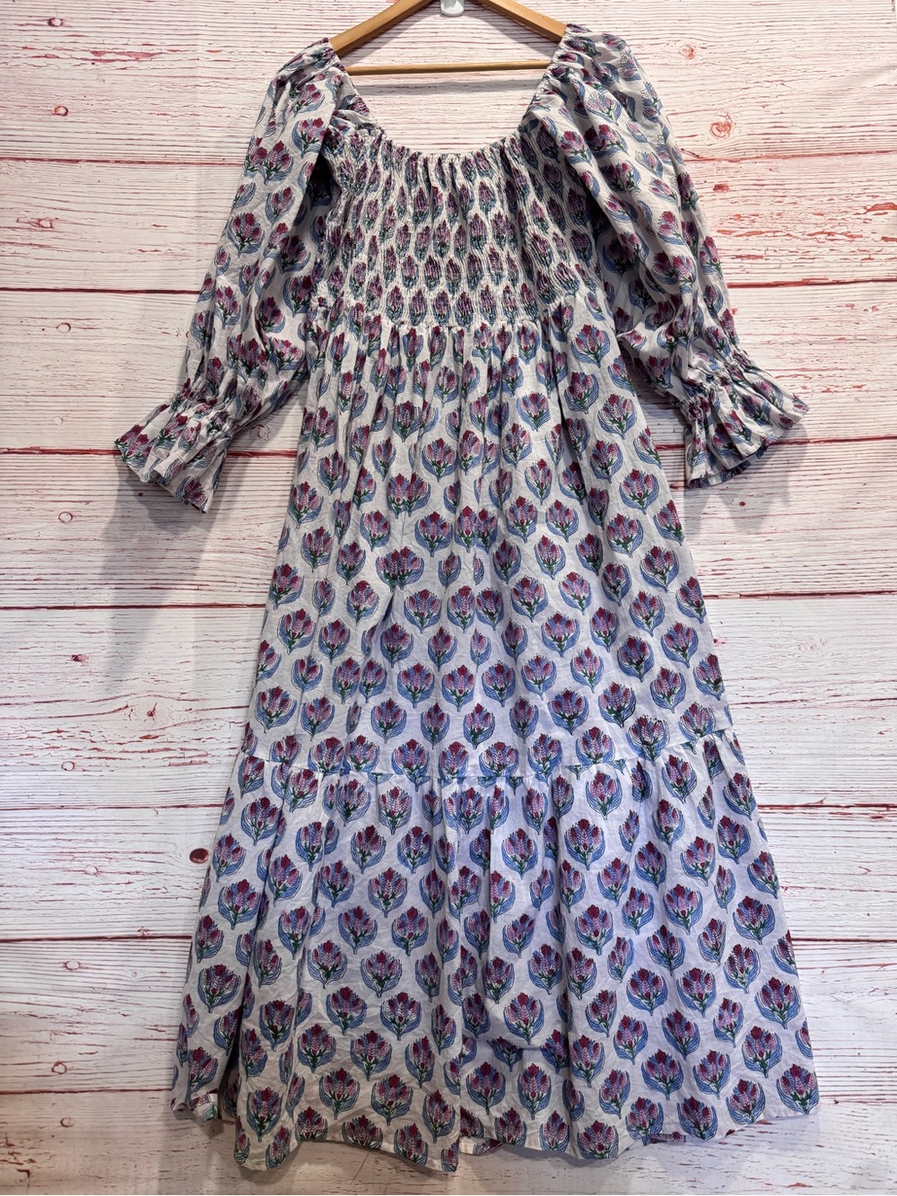 Zoe’s Empire Boho Floral Maxi Dress Sz L